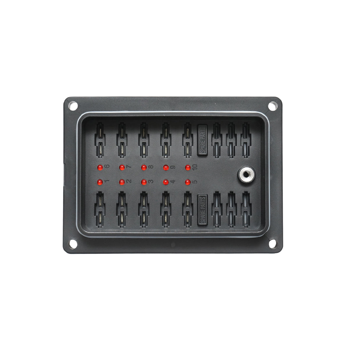 Lapos biztosíték elosztó, 10 ágú, Breckner Germany