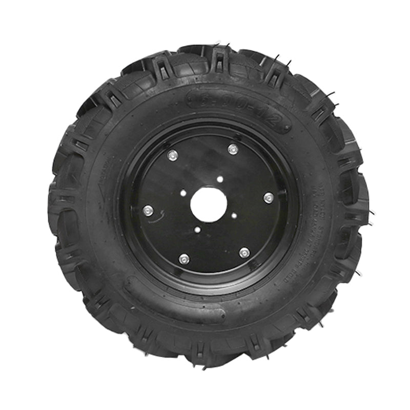 Komplett kerék 600/12, R1, bütykös, 10PR, fekete felnivel