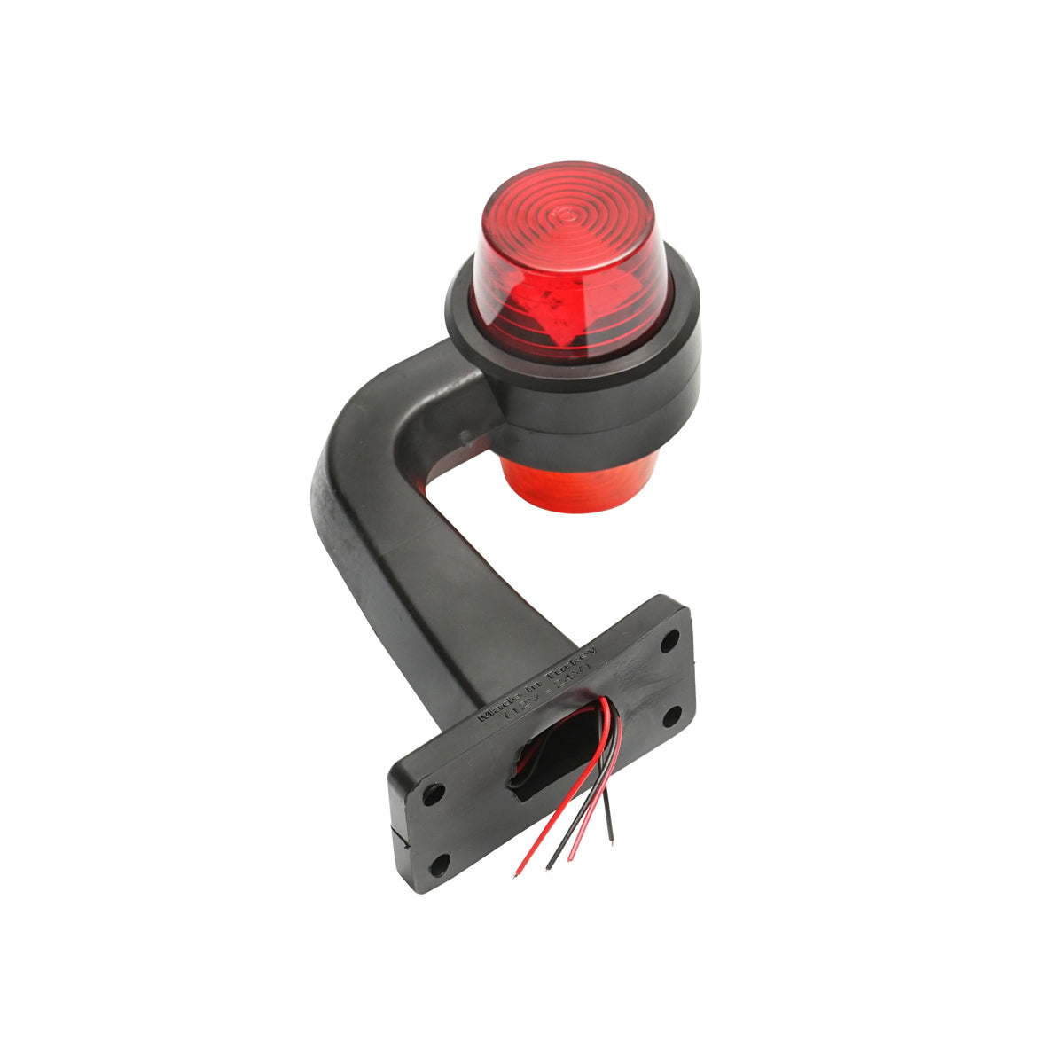 Oldalsó LED helyzetjelző lámpaszett, karral, 12–24V, piros/sárga, FR0147R/Y, Breckner Germany