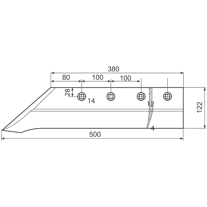 Csoroszlya csőrrel vagy vésőheggyel, Vogel Noot modell PP3 és PP4 típusú ágyekéhez