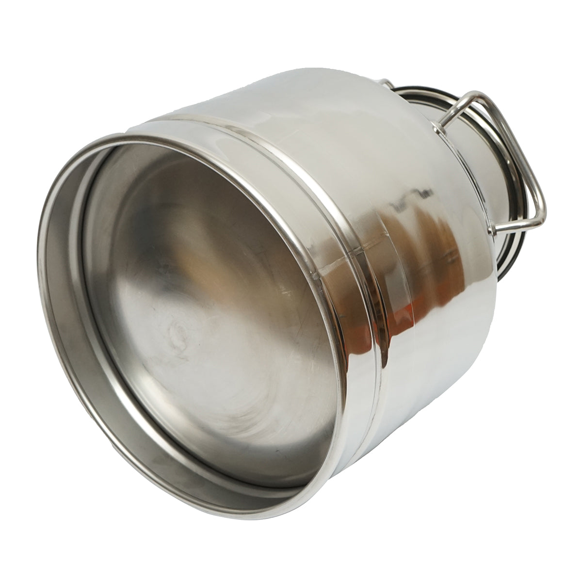 Rozsdamentes acél tejtartály fedéllel, 20 L, tehénfejő géphez, Breckner Germany