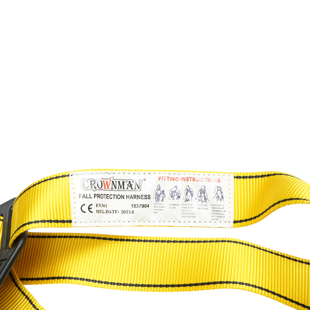 Biztonsági heveder, 3 pontban állítható, 45 mm széles, max. teherbírás: 2000 kg, Crownman