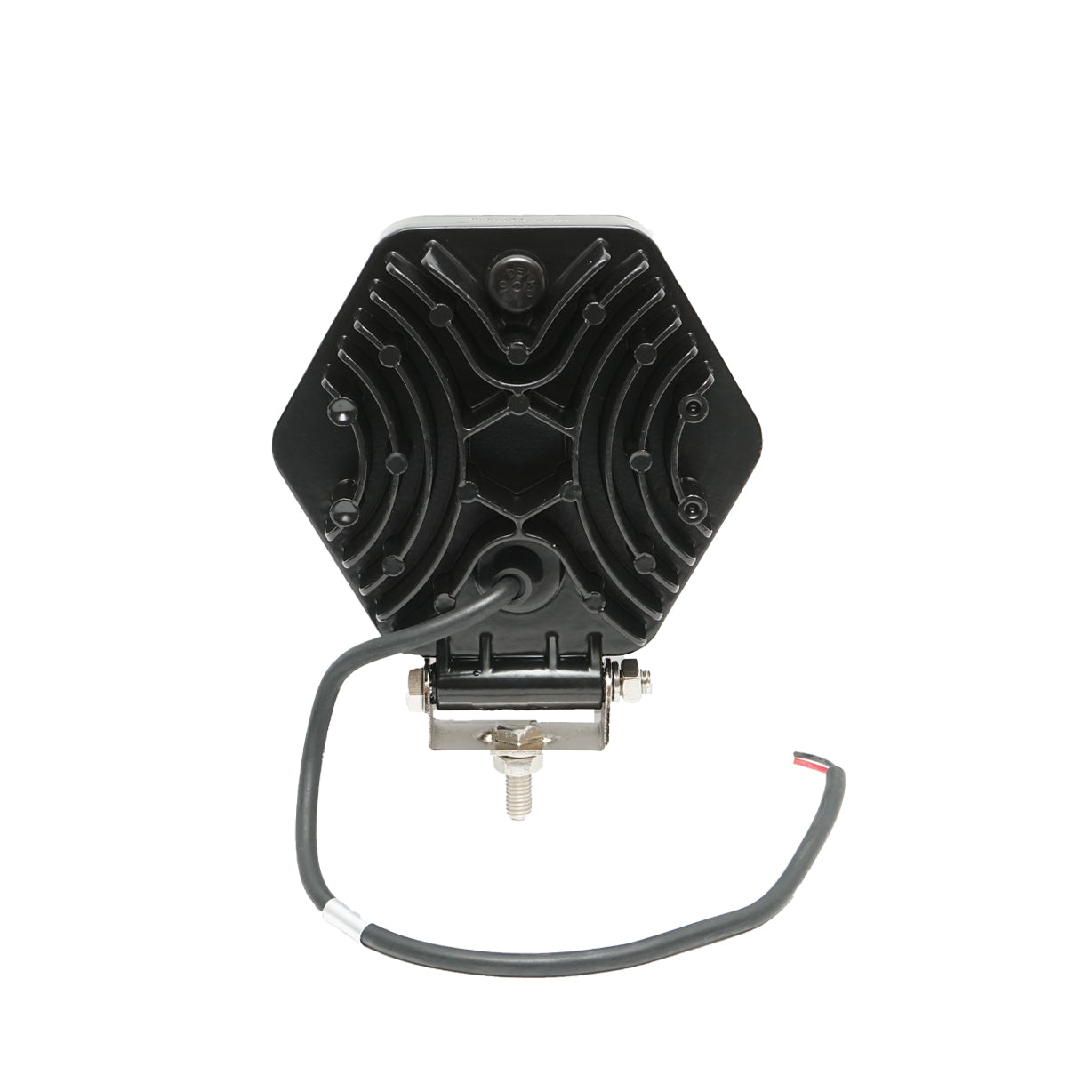 Hatszögletű reflektor, fekete fémráccsal, 9 LED, 30° sugárzási szög, DC 10–80V, 27W, Breckner Germany