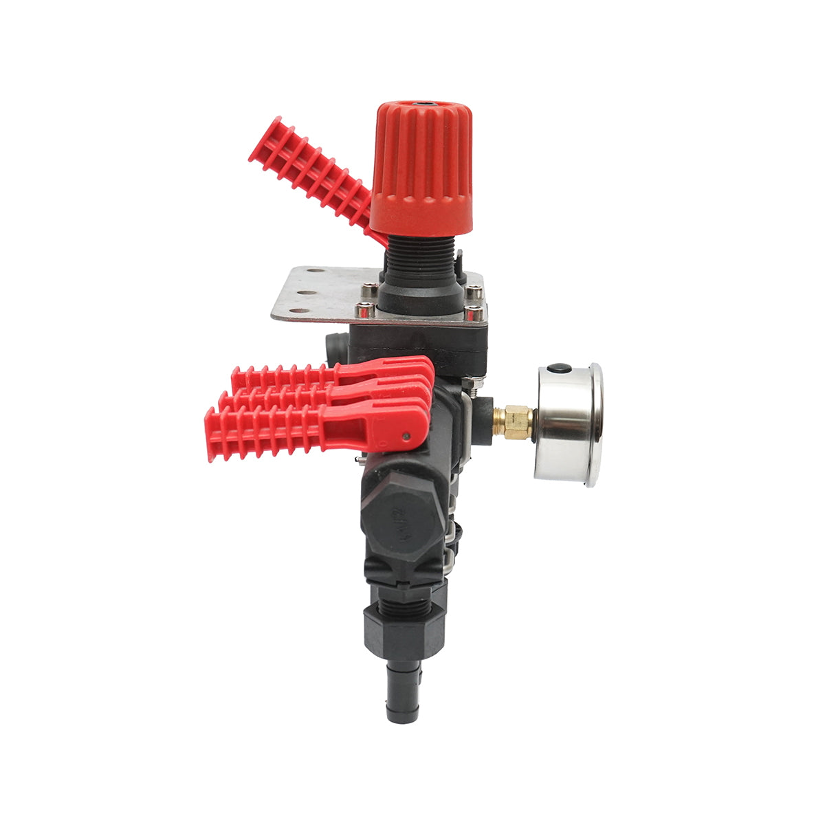 Permetező szakaszoló, 3 szelepes, manométerrel