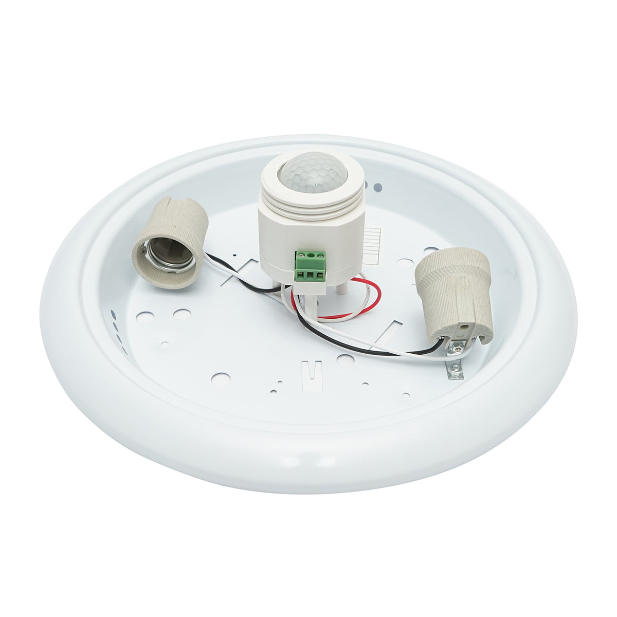 LED mennyezeti lámpa alkonyatérzékelő szenzorral, 220V, E27 2x40W, 360°, 300x105 mm, Breckner Germany