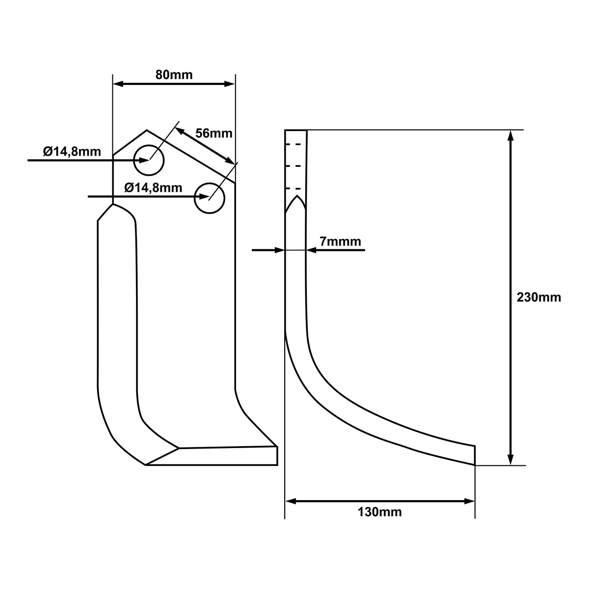 Balos kés HTL szárzúzóhoz