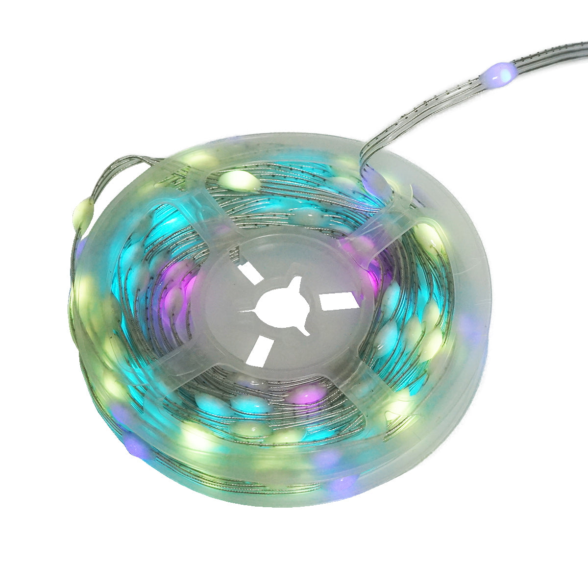 LED szalag napelemes, 5V, 5 m, távirányítóval, RGB+IC, IP65, Breckner Germany