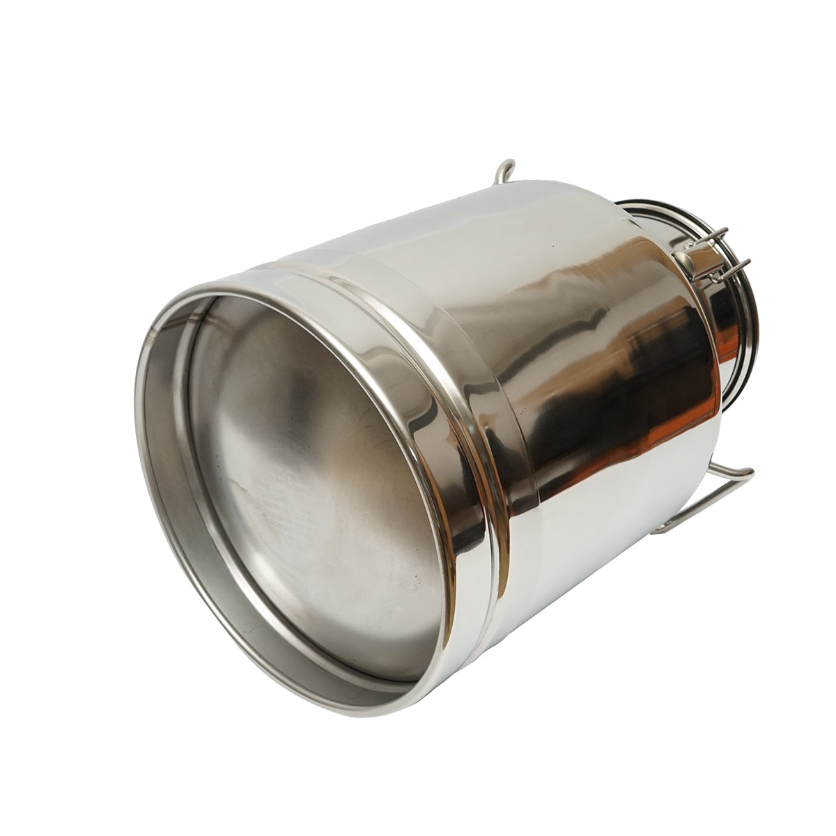 Rozsdamentes acél tejtartály fedéllel, 30 L, tehénfejő géphez, Breckner Germany