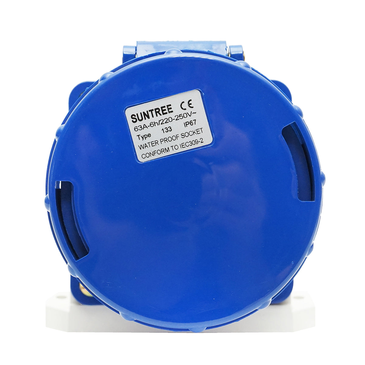 Ipari falon kívüli aljzat, egyfázisú, 63A, 250V, IP67, 6H, Suntree