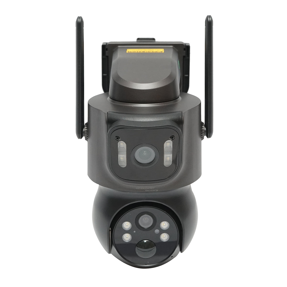 Dupla lencsés megfigyelő kamera, 4 MP, 7.6W napelemmel, 18650 mAh gyorstöltésű akkumulátorral, WIFI 2.4 GHz, 360° forgatható PTZ, mozgásérzékelővel, PIR emberi jelenlét érzékeléssel, riasztással, éjjellátással és iCSee alkalmazással