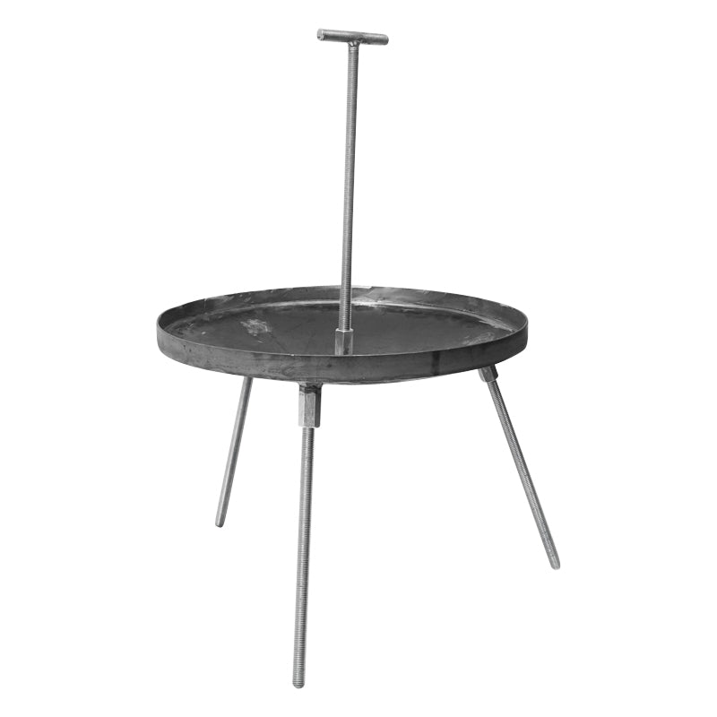 Grilltárcsa peremmel, acélból, 3 lábbal és fogantyúval, 460 mm, UTB logóval