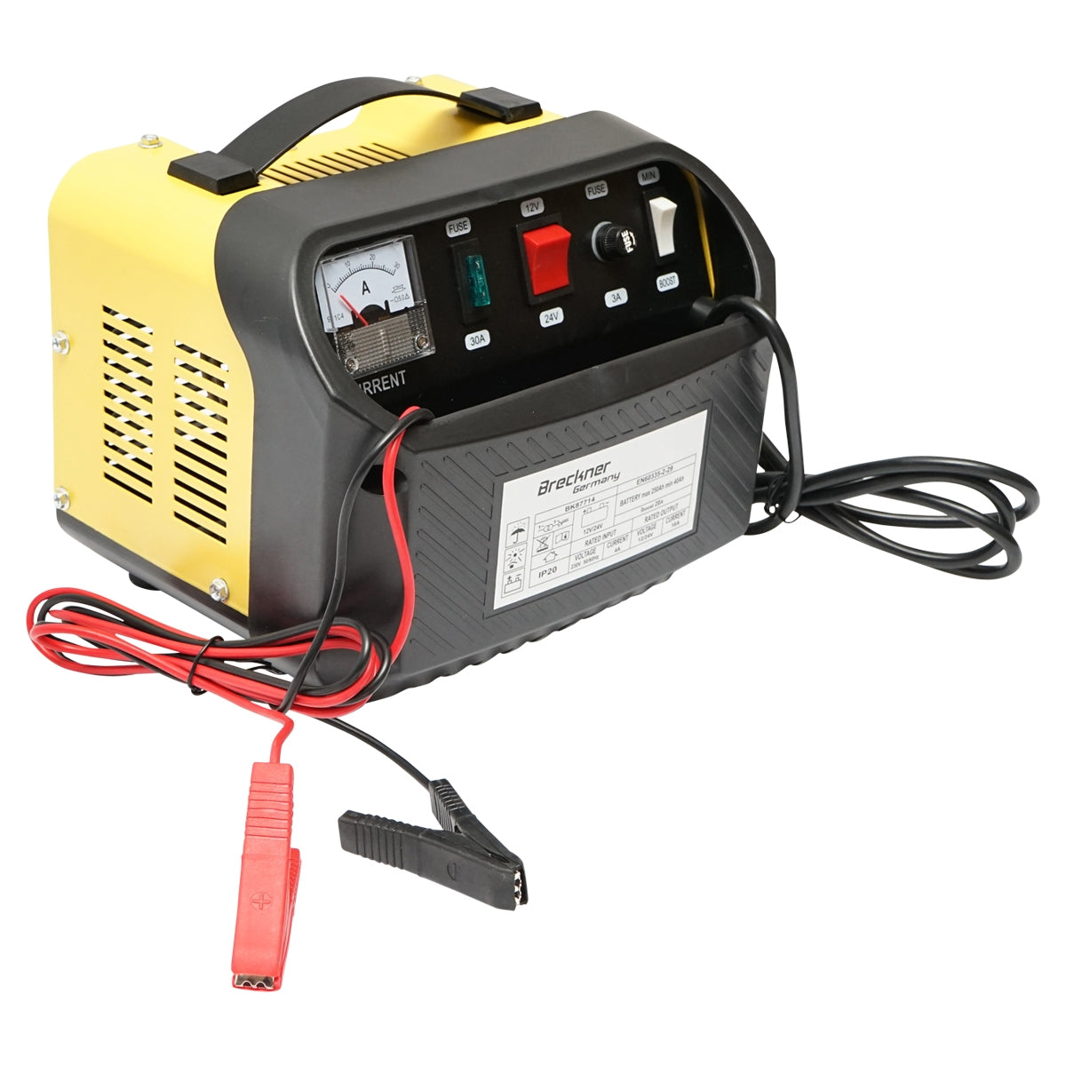 AUTÓAKKUMULÁTOR TÖLTŐ 12/24V 20A 230V/566W 40-250AH AKKUMULÁTOROKHOZ BRECKNER GERMANY