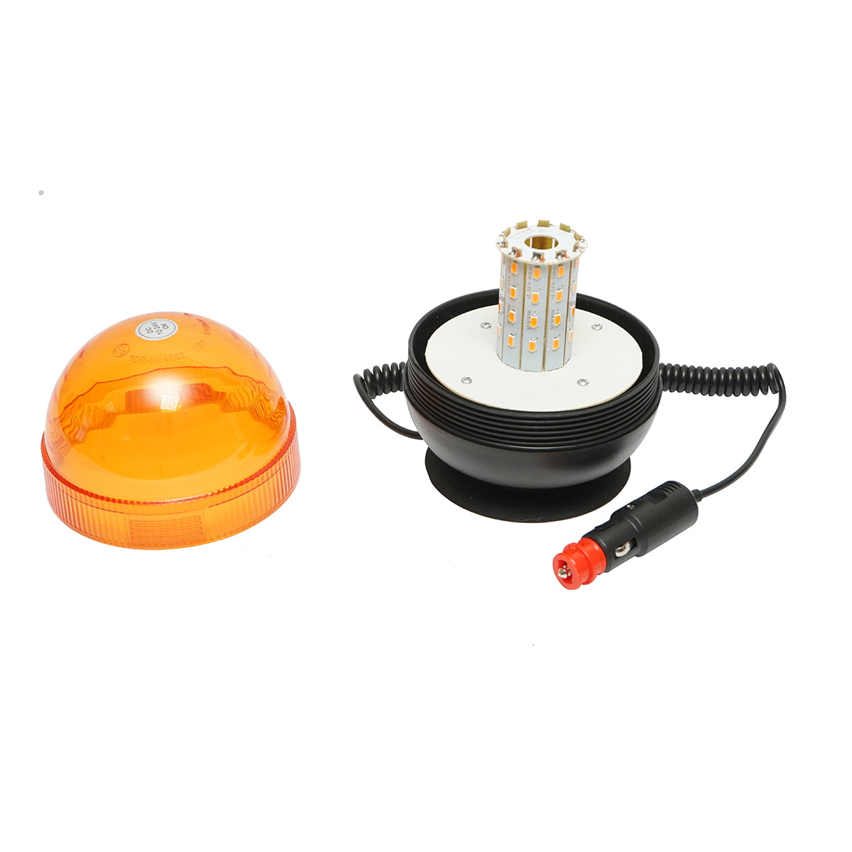 LED villogó, 12–24V, 3 funkcióval, mágneses talppal, IP65