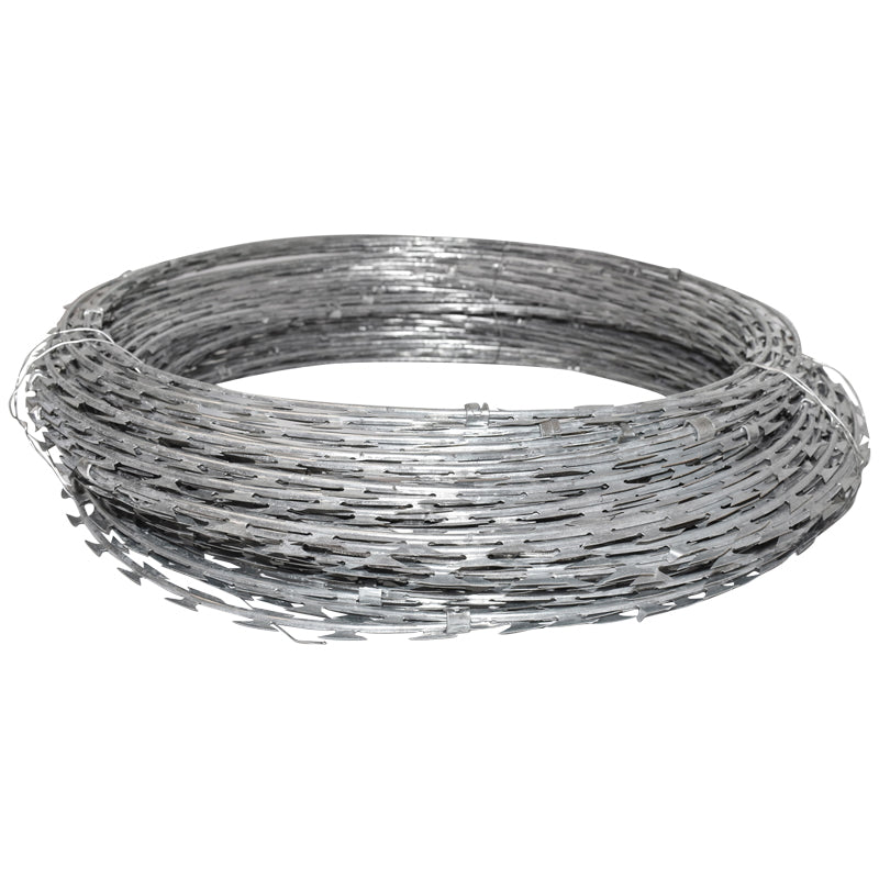 Horganyzott concertina pengésdrót, 15 m, átmérő: 450 mm, 7,0 kg/tekercs
