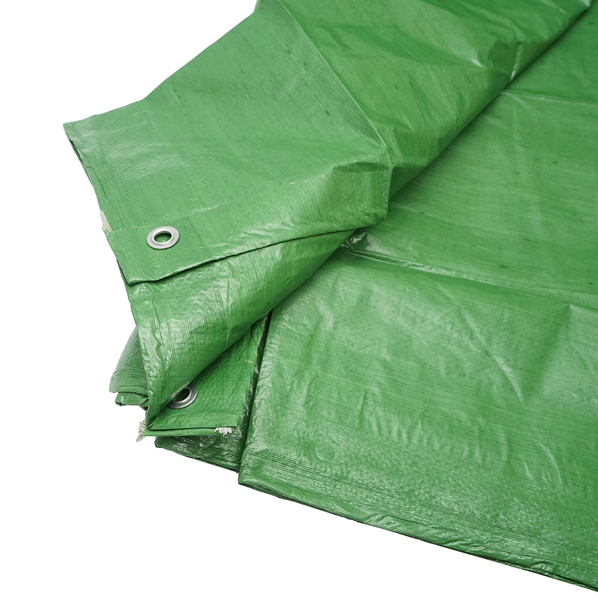 Zöld ponyva rögzítőszemekkel, 100g/m², 6x8 m, Breckner Germany