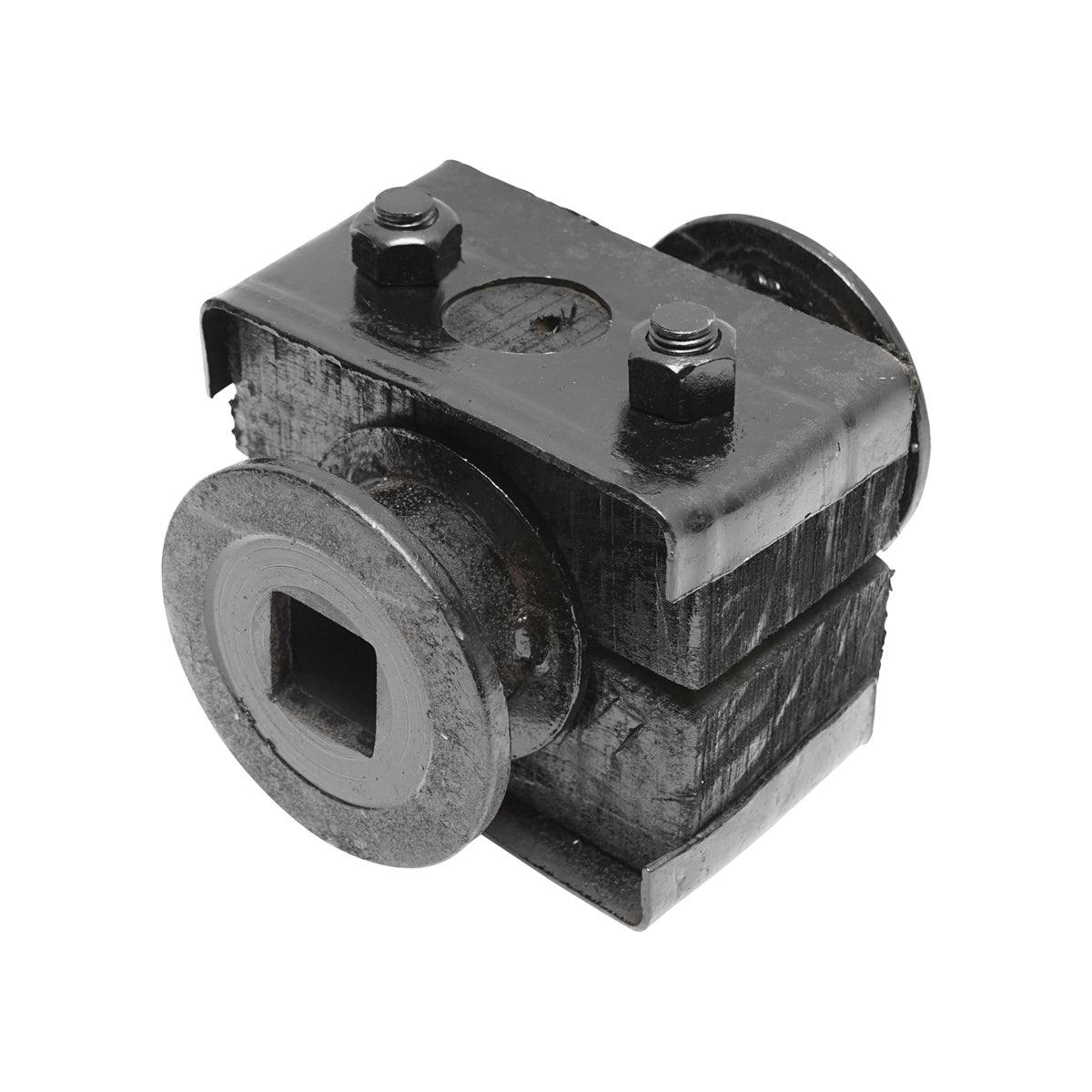 Fa porvédő komplett csapágyházzal, 32 mm négyzet tengelyhez