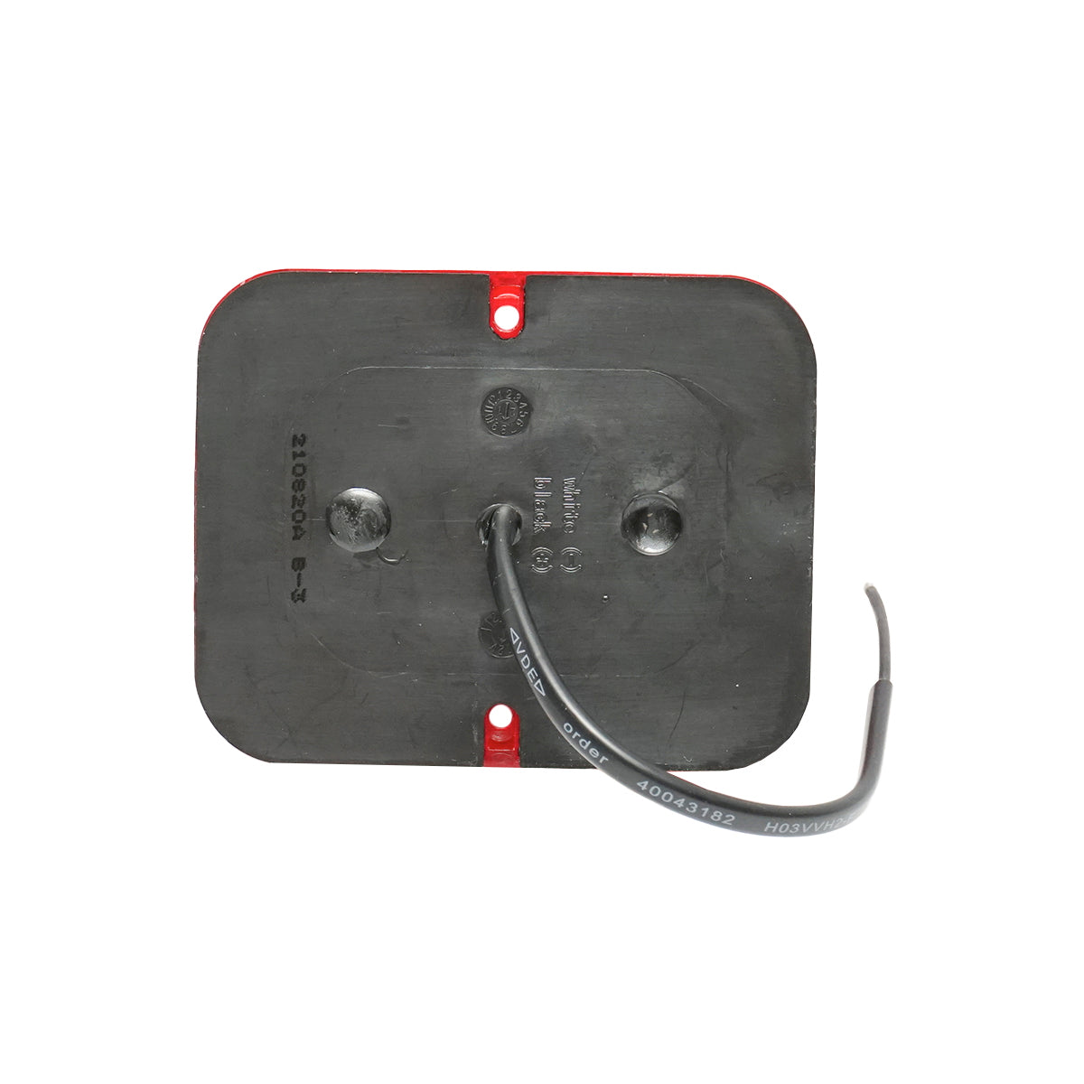 LED ködlámpa, piros, E-mark engedéllyel, 101x81x29 mm, IP67