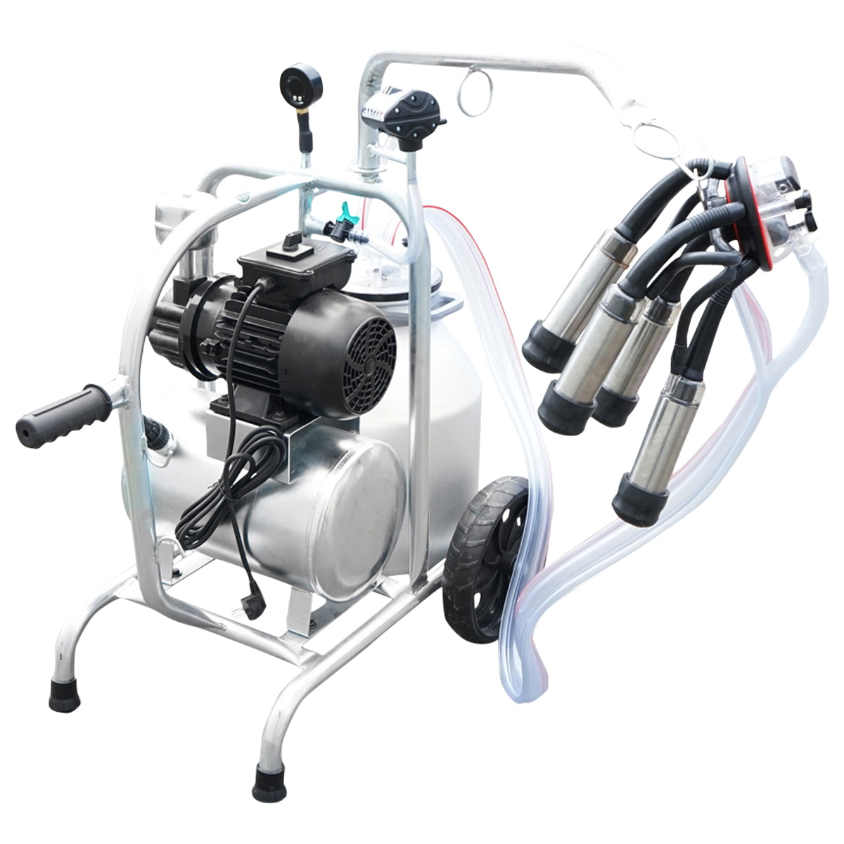 Tehénfejő gép 160 cc gyűjtőegységgel, horganyzott vázzal, 30 literes alumínium tartállyal, 1 állásos, Breckner Germany