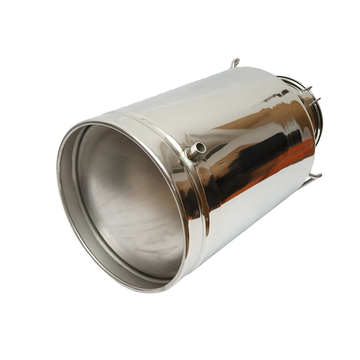 Rozsdamentes acél tejtartály fedéllel és csappal, 40 L, tehénfejő géphez, Breckner Germany