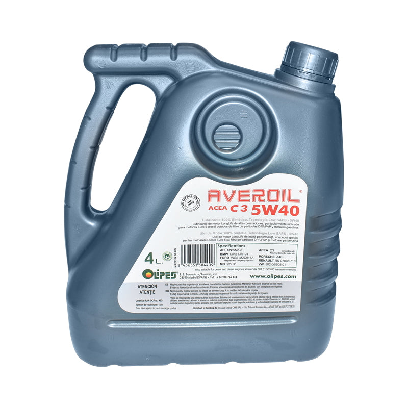 Olipes Averoil 5W40 C3 motorolaj, 4L