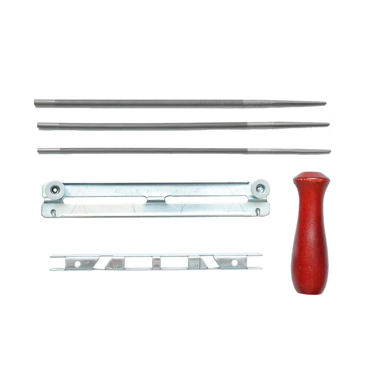 6 darabos láncélező szerszámkészlet, 3/8" osztású láncfűrészlánchoz