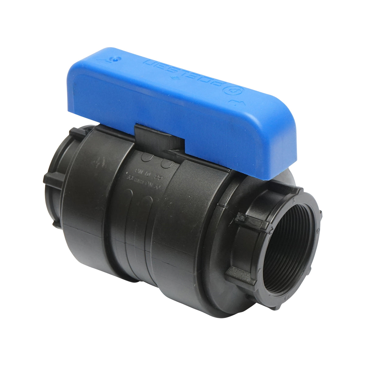 Kompressziós gömbcsap, belső menettel, D50x50 mm, PN10, öntözőrendszerhez