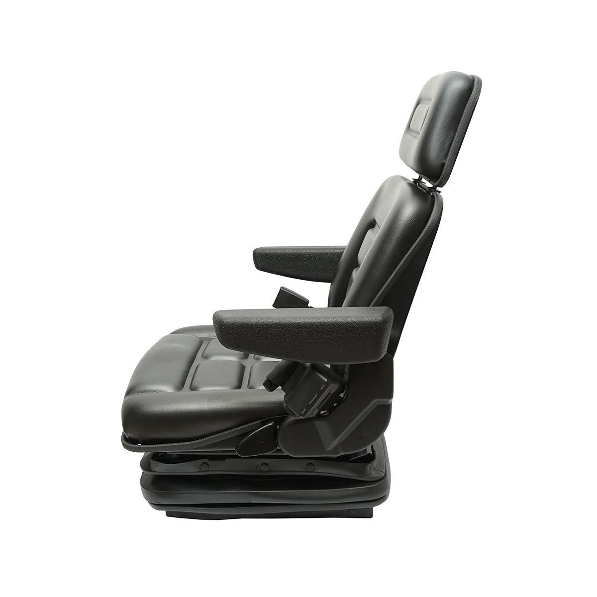 Univerzális állítható traktorülés biztonsági övvel, kartámasszal és mechanikus felfüggesztéssel, mérete: 830x610 mm