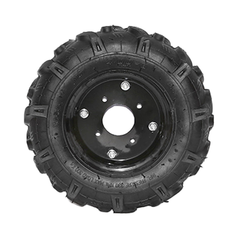 Komplett kerék 400/8, R1, bütykös, 4PR, fekete felnivel