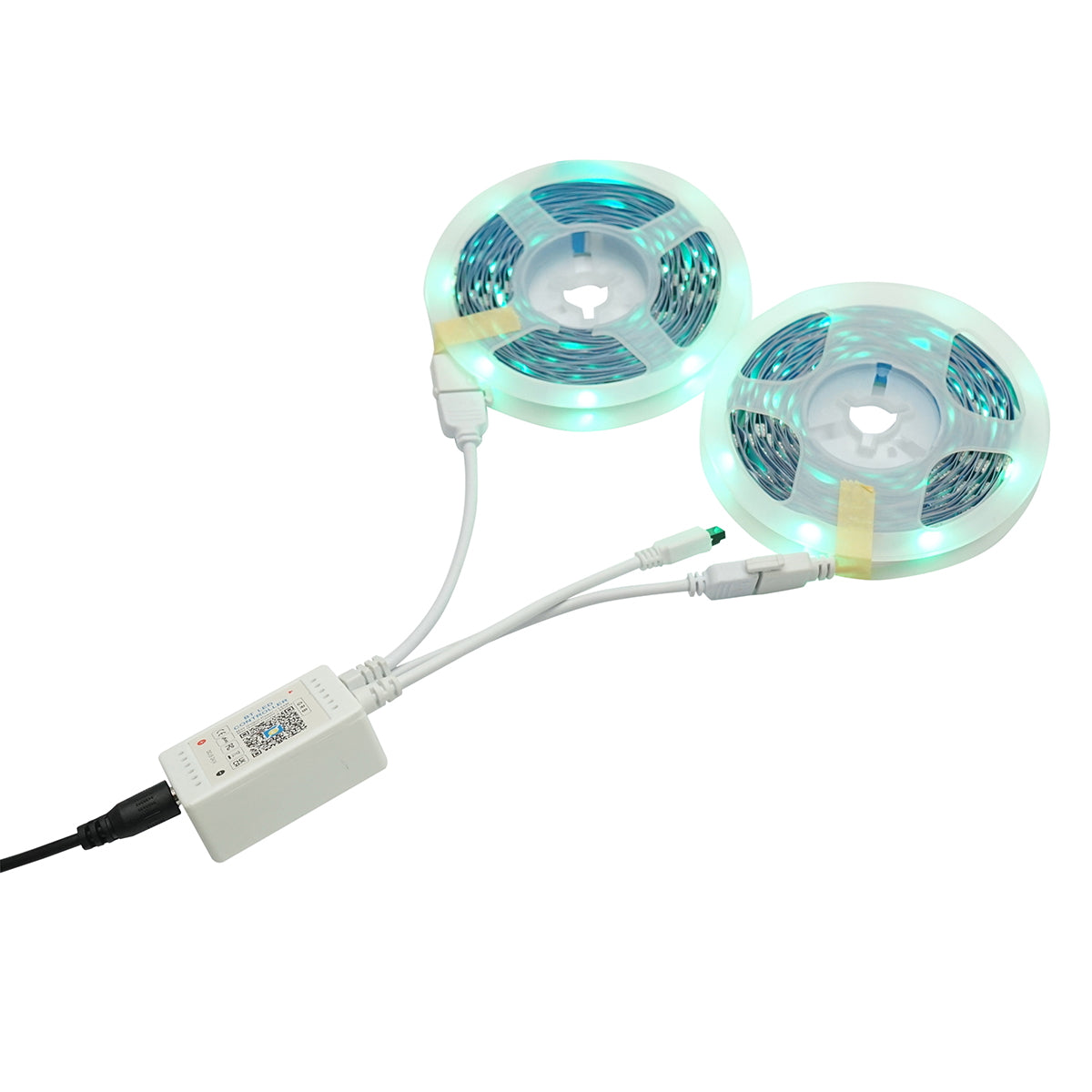 LED szalag smart, 2x5 m, 12V, távirányítóval, hangvezérléssel, Bluetooth, applikációval, USB, 10 m, RGB, Breckner Germany