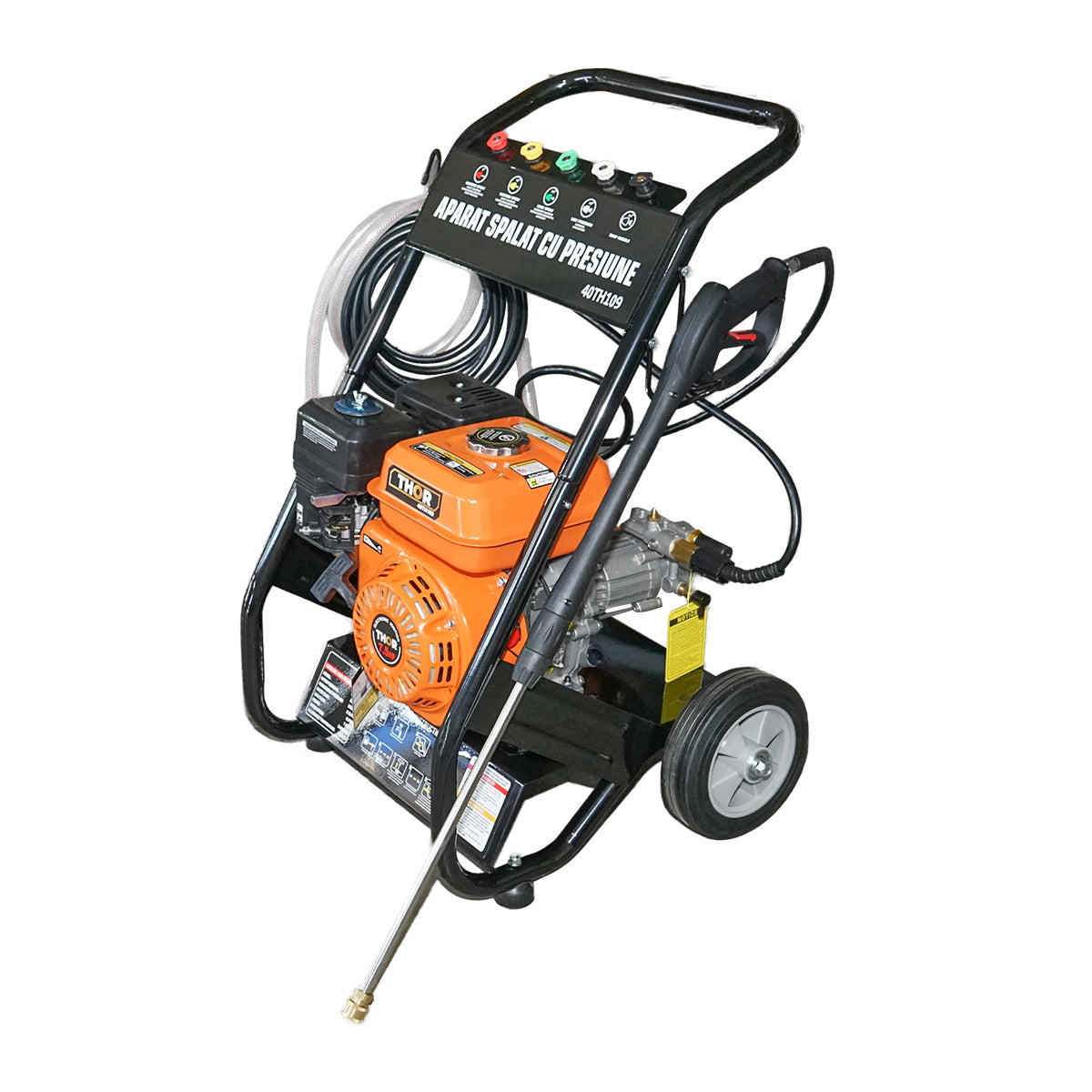 MAGASNYOMÁSÚ MOSÓ 7.5 LE 20 MPA TÖMLŐVEL ÉS SZÓRÓPISZTOLLYAL THOR