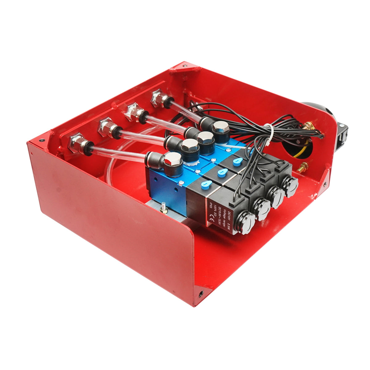 Elektromágnesszelep vezérlőegység csörlőhöz, 12V, 2 zárt / 2 nyitott, erdészeti traktorhoz