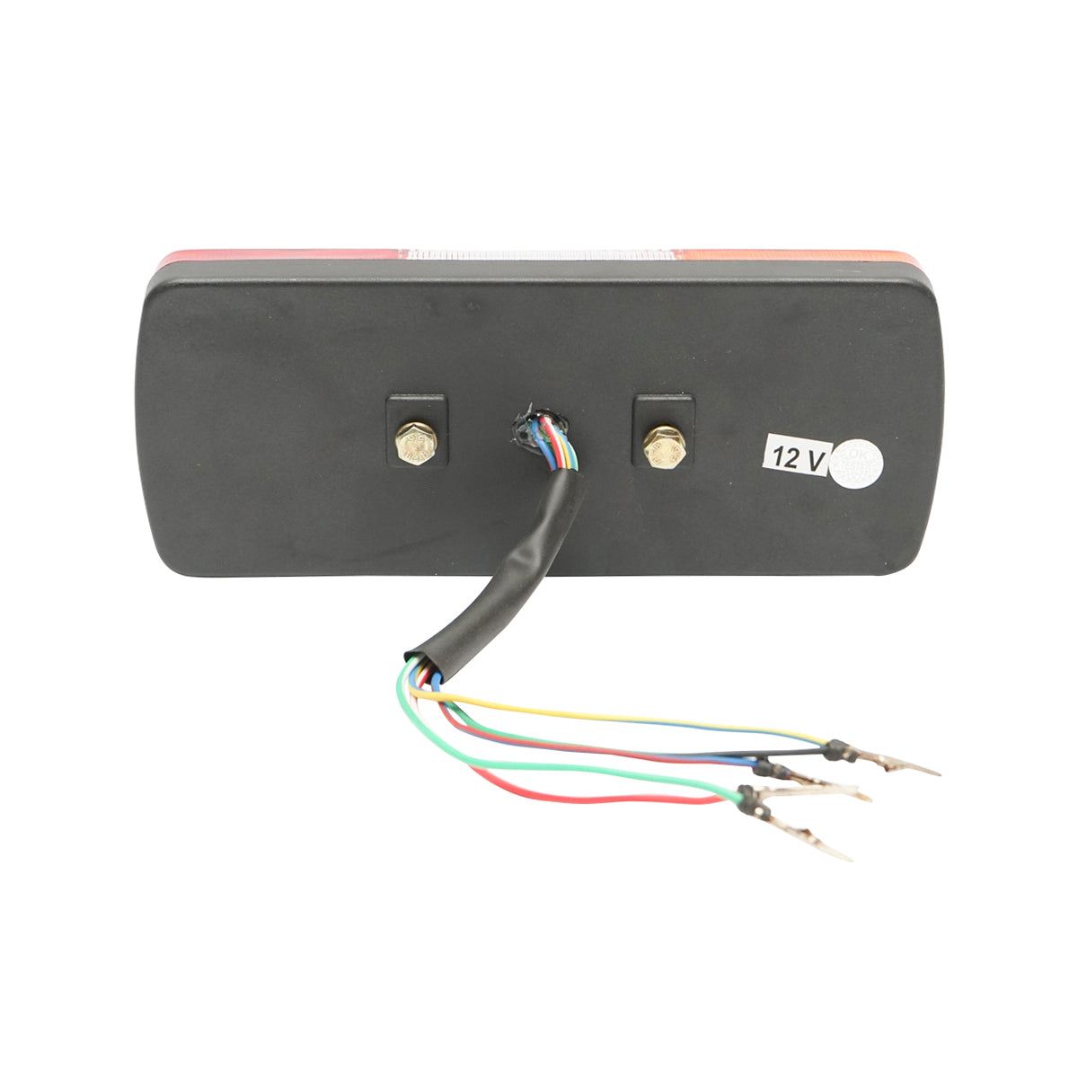 Téglalap alakú hátsó lámpa, 28 LED, 3 rekeszes, 12V