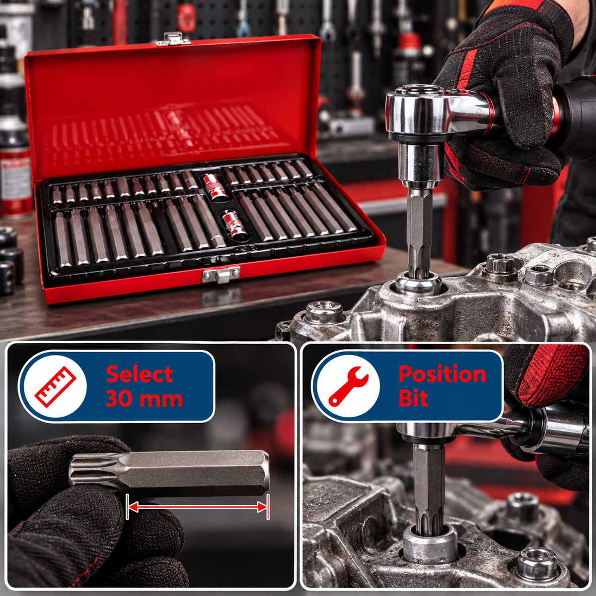 Bit készlet TORX XZN hex splin 40 db GEBO TOOLS