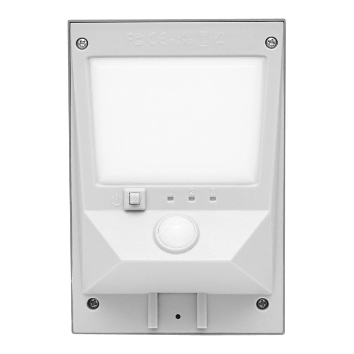 Napelemes LED lámpa 2W, 6500K, IP44, mozgásérzékelővel, napelemmel és akkumulátorral, Breckner Germany