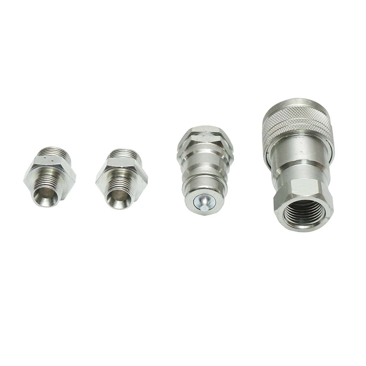 Átmenő szelep anya-apa kúpos csatlakozással, M20 menettel, M16x20 átalakítókkal (1/2" gyorscsatlakozó anya+apa készlet), 92,8x37x29,6 mm