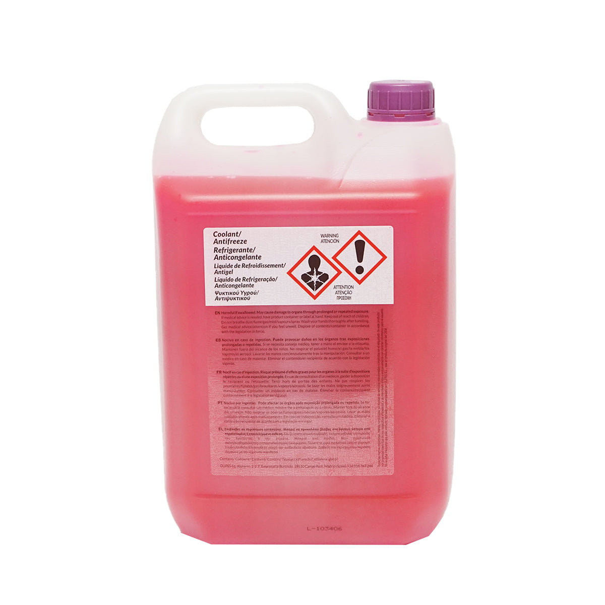 Organikus fagyálló Olipes G12 Plus, előkevert 50/50, -35 °C, 5L