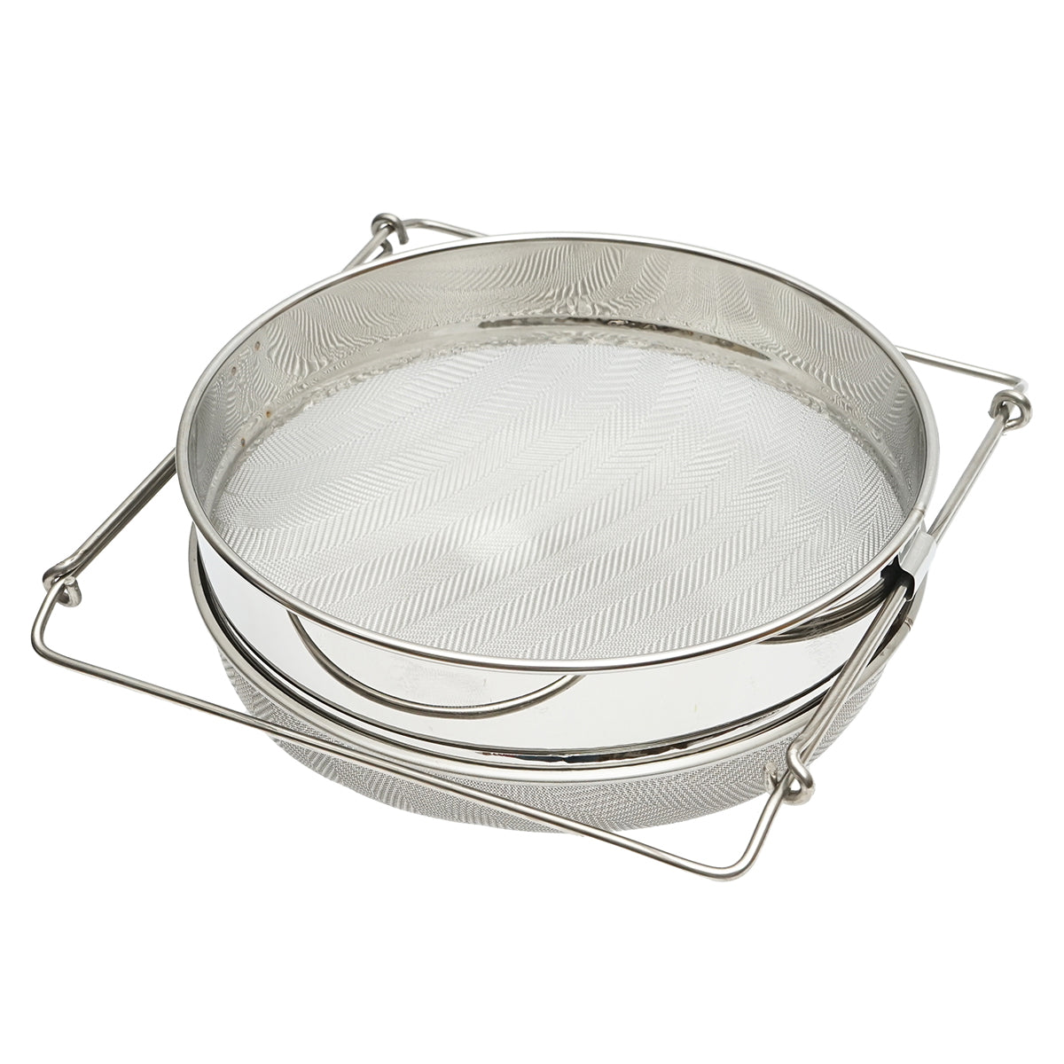 Dupla rozsdamentes acél szűrő méz szűréséhez, 235 mm