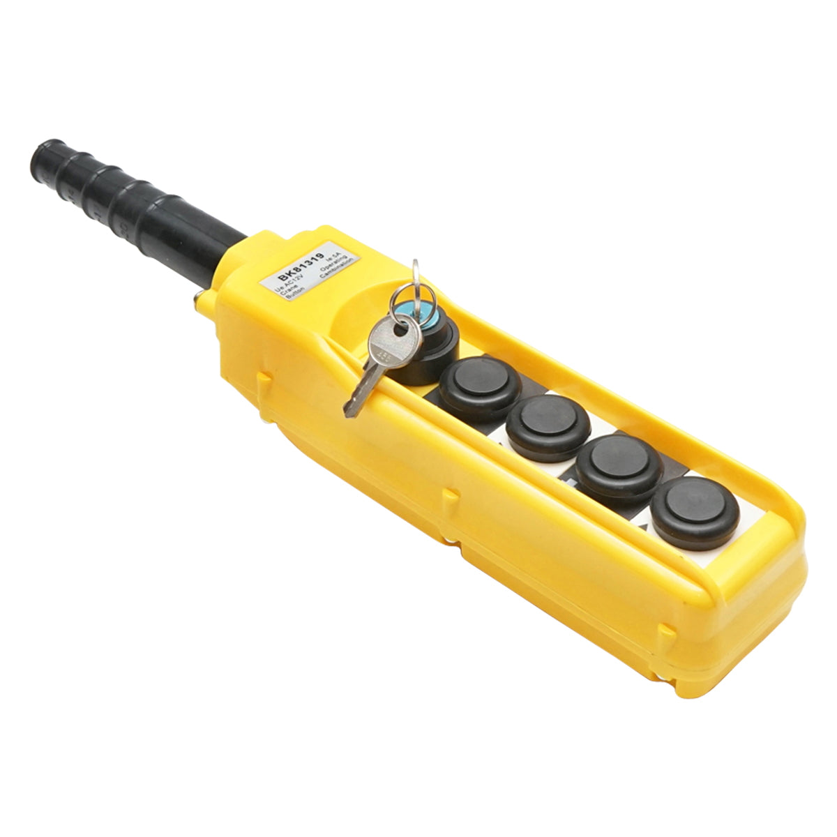 Ipari távirányító, 4 vezérléssel és főkapcsolóval kulcsos kivitelben, 12V, Breckner Germany