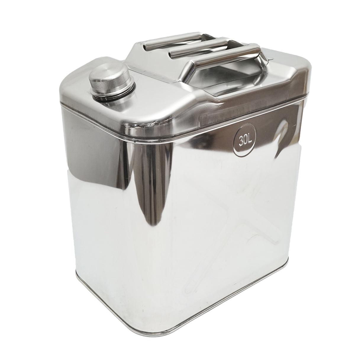 Rozsdamentes acél kanna rugalmas tömlővel és kupakkal, 30 l