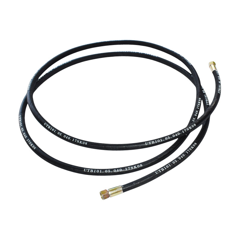 Magasnyomású tömlő 2SN DN10, hidraulikusan préselt csatlakozókkal, hossza 4000 mm (M20×20 redukcióval)