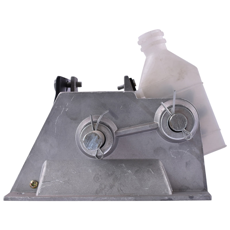 Műtrágyaszóró egység vastag lánccal összeszerelve