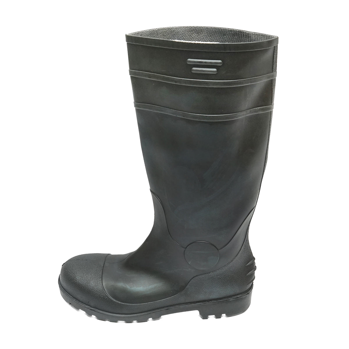 Munkavédelmi csizma, zöld PVC, acél lábujjvédelemmel, 41-es méret, 005GB