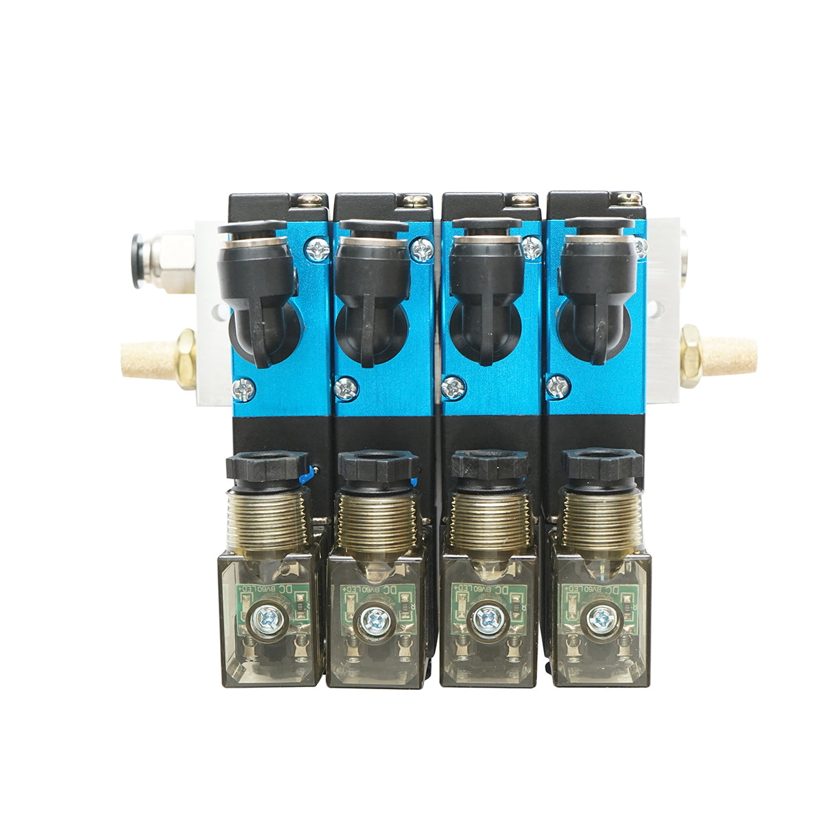 4 darabos elektromágnesszelep készlet rámpával, 12V, 2 nyitott / 2 zárt, erdészeti traktorhoz (DISRA99)