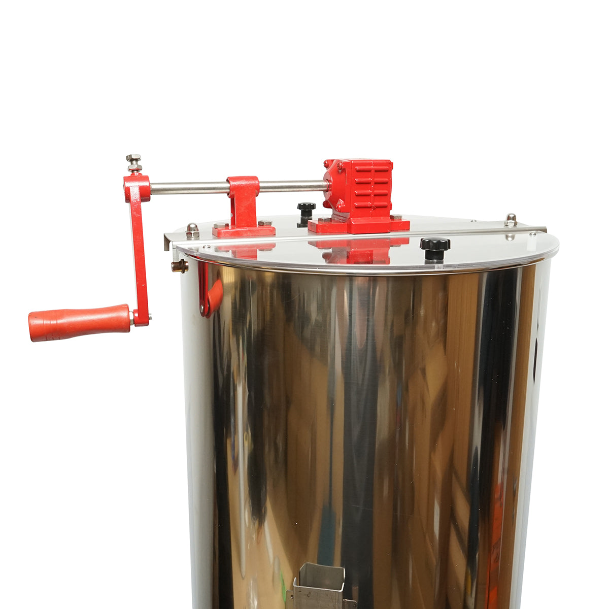 Kézi mézpergető, rozsdamentes acélból, 3 keretes