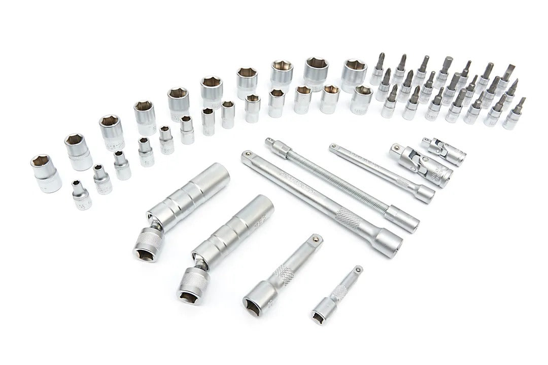 NYOMATÉKKULCS KÉSZLET 1/4'' ÉS 3/8'' PRECÍZIÓS 1-5NM 10-60NM 55 DARABOS HBM