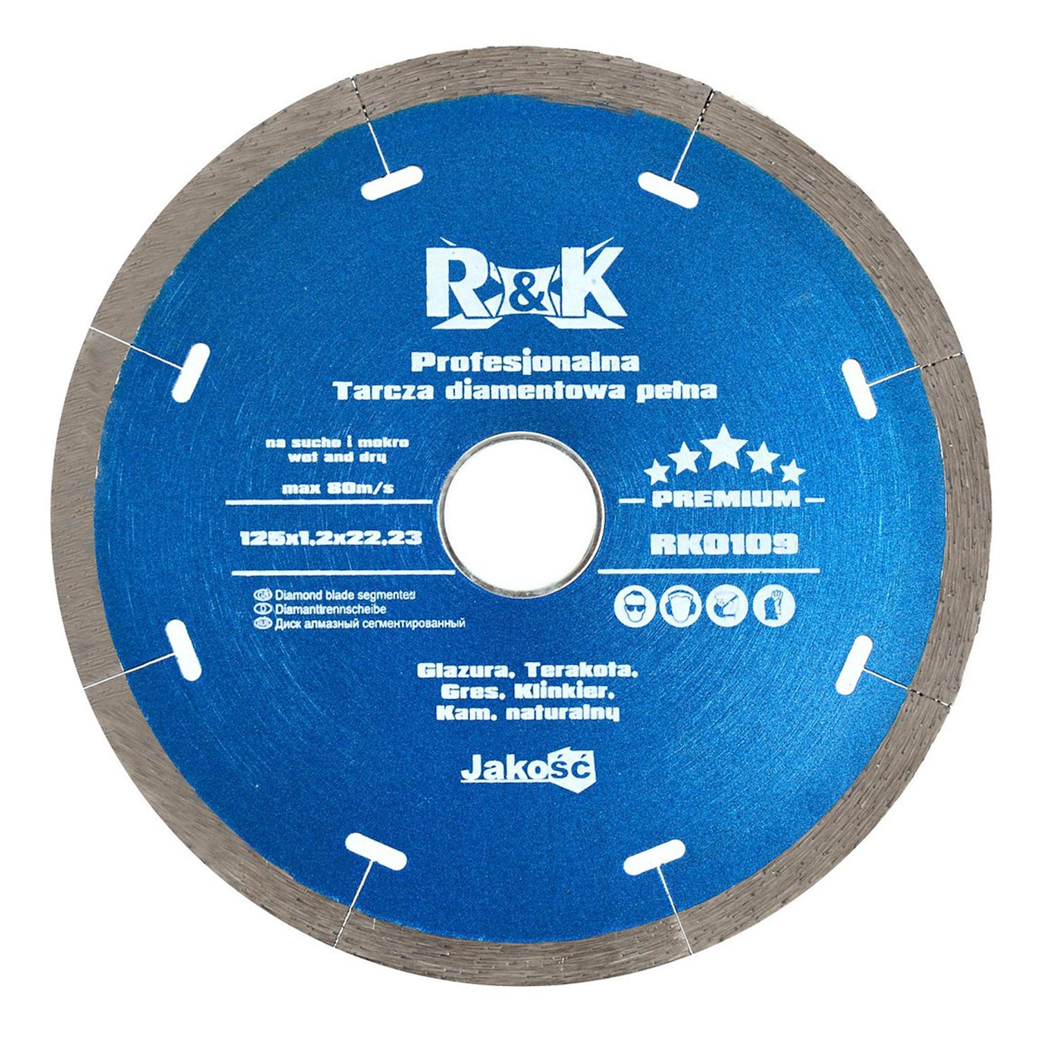 GYÉMÁNTOZOTT VÁGÓTÁRCSA R&K PRÉMIUM 125MMX5X1.4X22.2MM