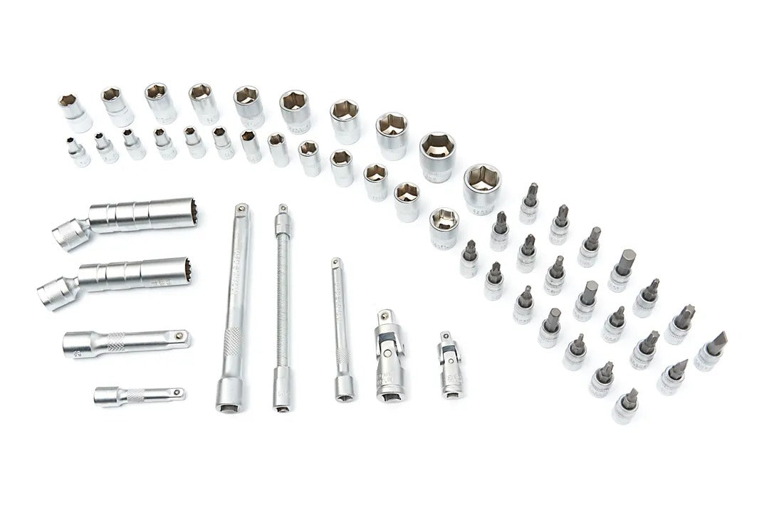 NYOMATÉKKULCS KÉSZLET 1/4'' ÉS 3/8'' PRECÍZIÓS 1-5NM 10-60NM 55 DARABOS HBM