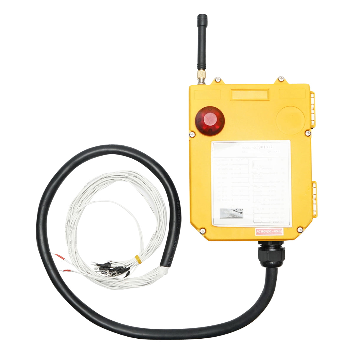 Vezeték nélküli ipari távirányító, 10 vezérléssel, AC 380V, vízálló kivitel, Breckner Germany