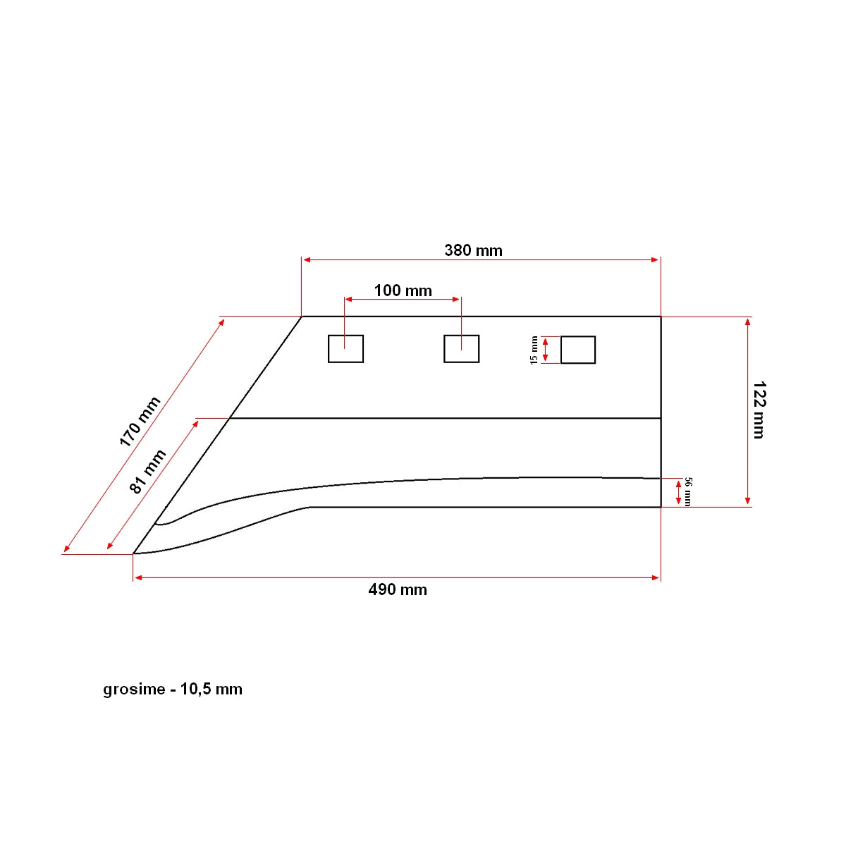 Csoroszlya csőrös kivitelben PP4 típusú ágyekéhez sorműveléshez, ukrán modell