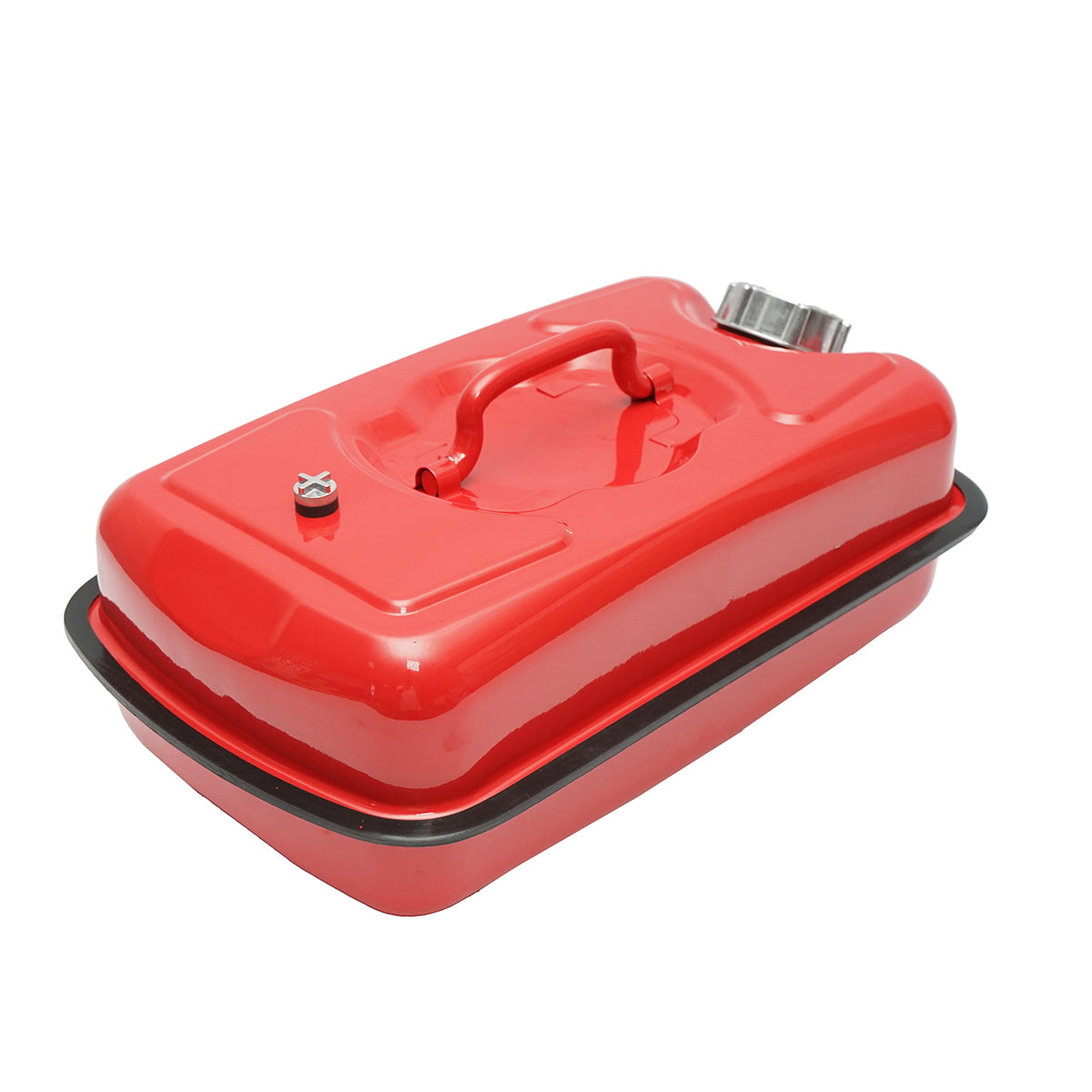 Fémtartály, vízszintes, 5L, flexibil tömlővel és csavaros kupakkal